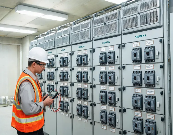 Siemens low-voltage switchgear lineup